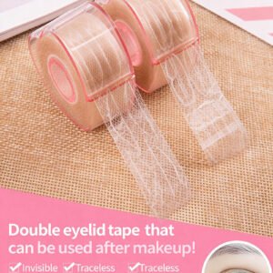 Olive-Shaped Lace Eyelid Tape, Invisible Seamless Mesh Lace Original Crescent Eyelid Sticker, Factory Direct Sales